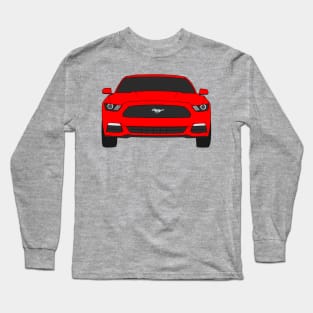 Ford Mustang Front End Race Red Long Sleeve T-Shirt